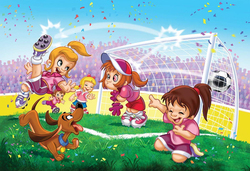 EuroGraphics 100-Piece Set Go Girls Go! Soccer Puzzle