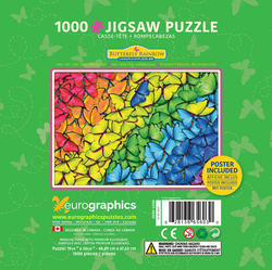 Eurographics 1000-Piece Set In A Collectible Tin Butterfly Rainbow Puzzle