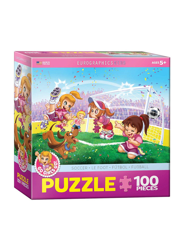 EuroGraphics 100-Piece Set Go Girls Go! Soccer Puzzle