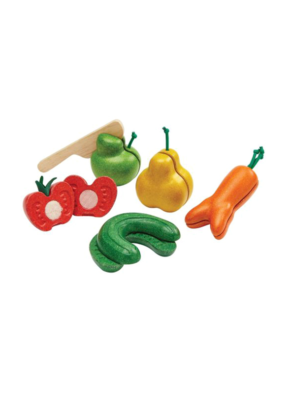 Plantoys Wonky Fruit & Vegetables Set, 6 Pieces, Ages 18+ Months