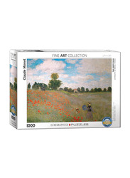 EuroGraphics 1000-Piece Set The Poppy Field By Claude Monet Puzzle