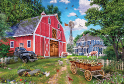 Eurographics 550-Piece Set In A Collectible Tin Family Farm Puzzle