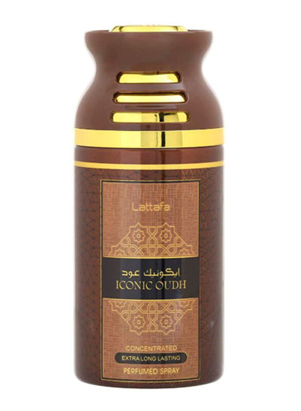 

Lattafa Iconic Oud Concentrated Deodorant Perfumed Spray, 250ml