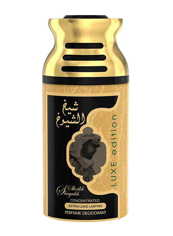 

Lattafa Sheikh Al Shuyukh Luxe Edition Deodorant Set Unisex, 250ml, 3 Pieces