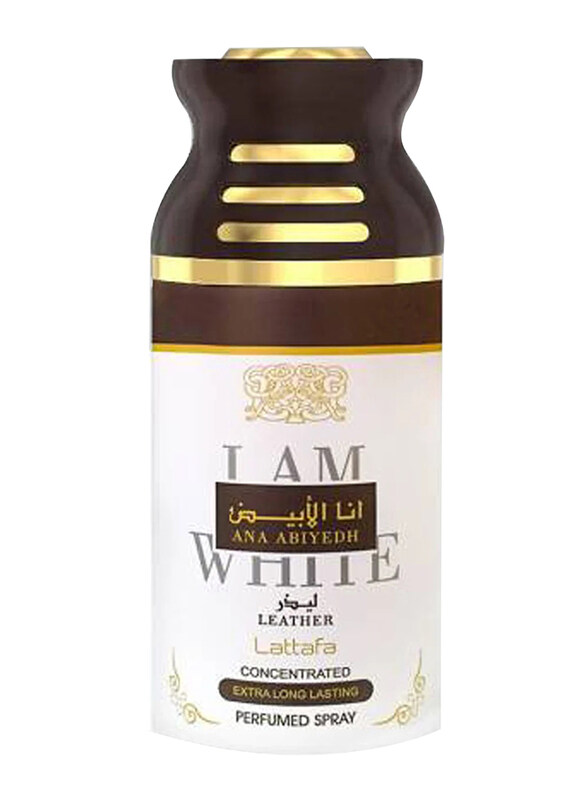 

Lattafa Ana Abiyedh Leather I am White Deodorant Spray, 250ml