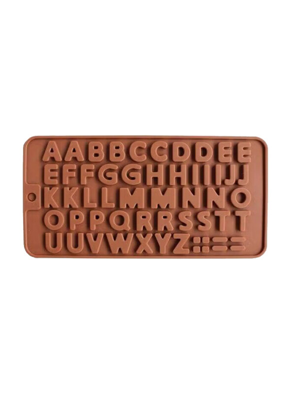 

Generic 26 Alphabet Silicone Mold, 21x11x0.5cm, Brown