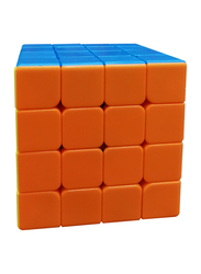 Brain Teaser Magic Cube 4 x 4 x 4 Speed Puzzle Educational Toy, Multicolour, Ages 6+