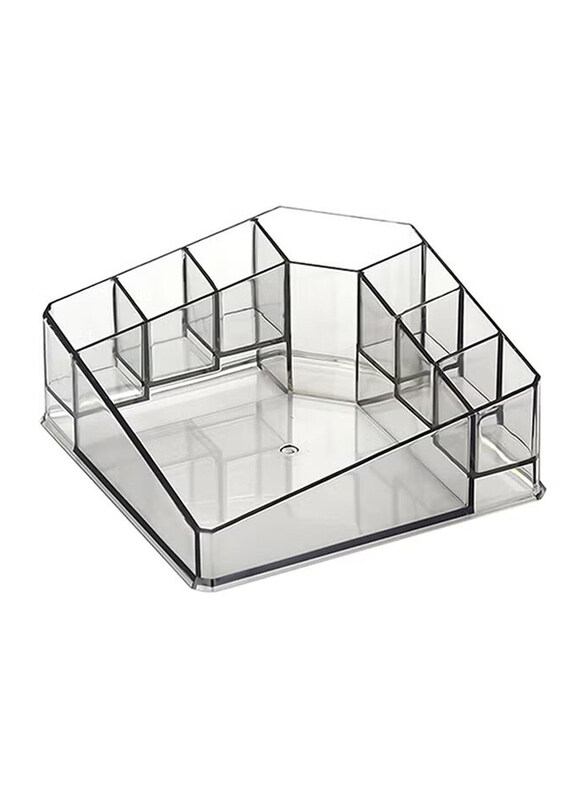 

Generic Tabletop Divided Cosmetic Storage Box, Clear