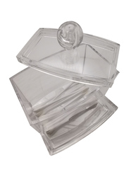 Acrylic Cotton Swab/Bud Holder Dispenser Organizer Storage Box Container, Clear