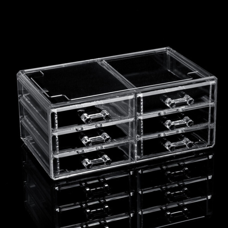 

Unbranded Multi-Function 6 Drawers Makeup Cosmetics Jewelry Organizer, Clear