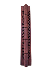 Hand-Carved Hollow Wooden Incense Burner Holder, Brown