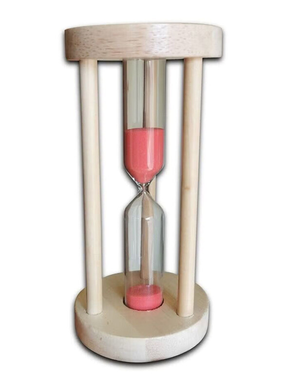 

Generic Home Decor 15 Minutes Sand Timer Showpiece, Brown/Red