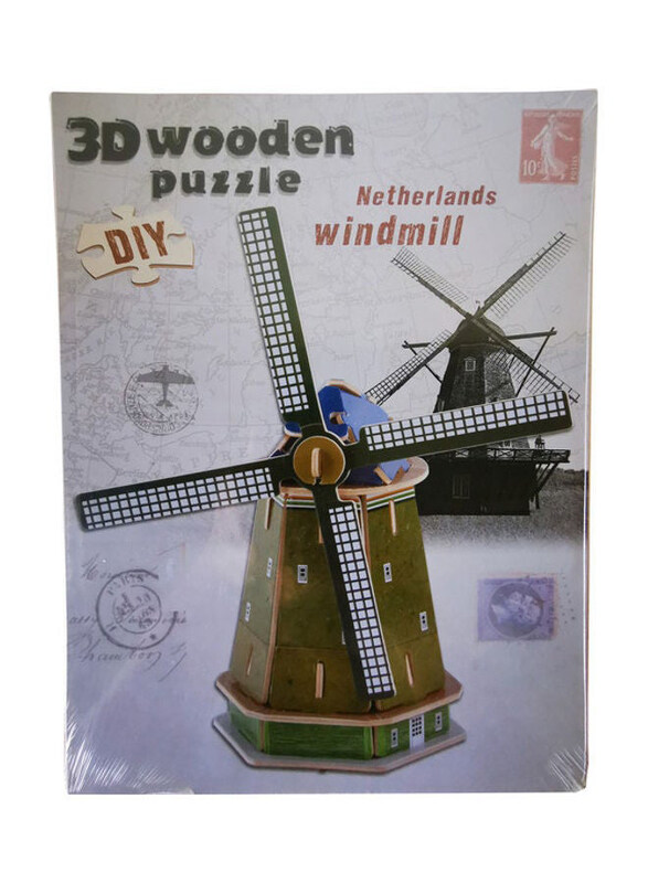 

Generic Netherlands Windmill 3D Puzzle, Multicolour