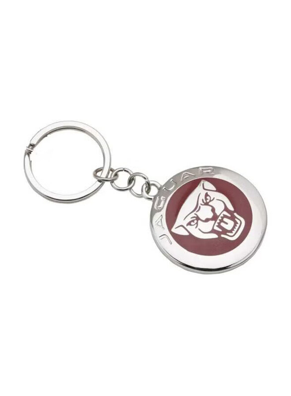 

Generic Jaguar Logo Metal Imported Keychain, Red/Silver