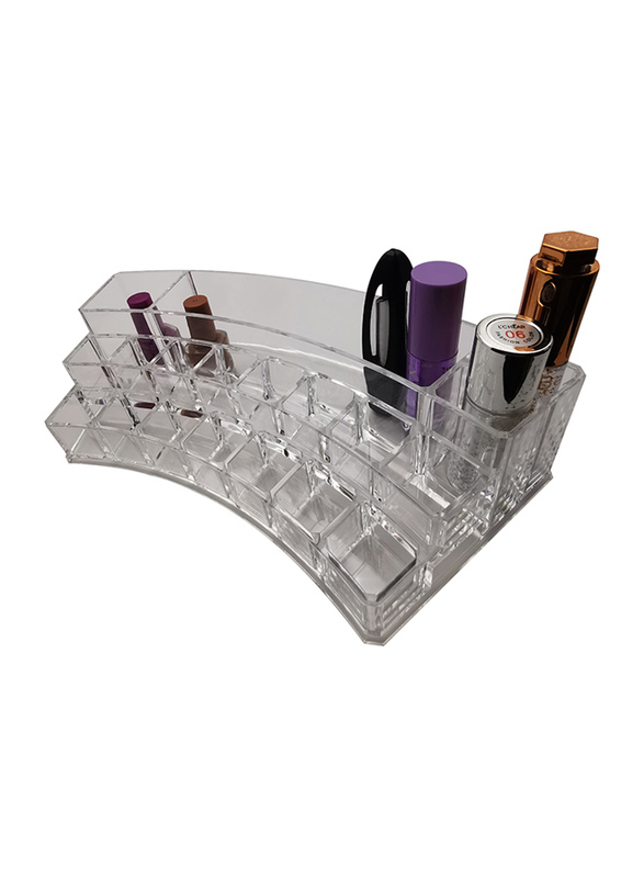 Acrylic Makeup & Lipstick Organizer, Cosmetic Brush Holder, Beauty Display Container, Clear