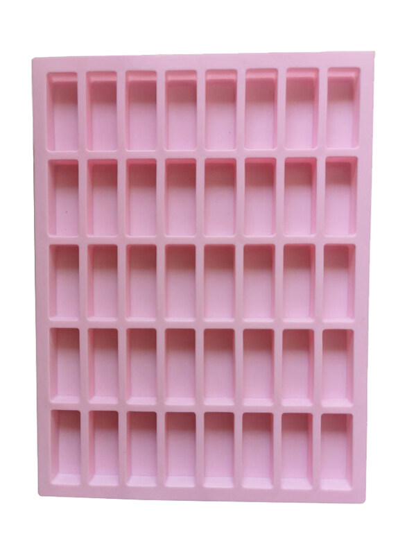 

Generic 40-Cavity Rectangle Caramel Silicone Mould, Pink