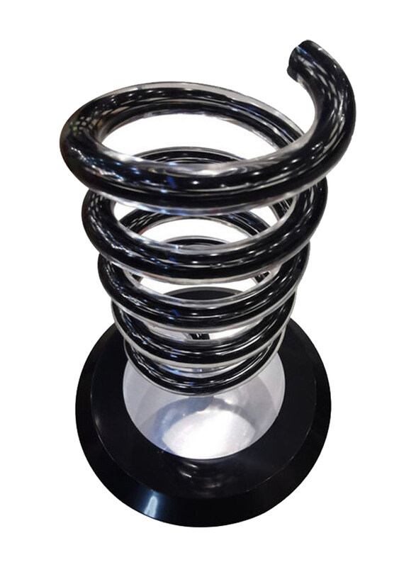

Generic Spiral Hair Dryer Holder Stand, Black/Silver