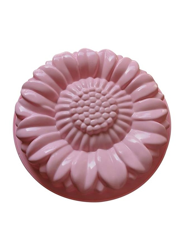 29cm Silicone Sunflower Shape Baking Mould, 29 x 29cm, Pink