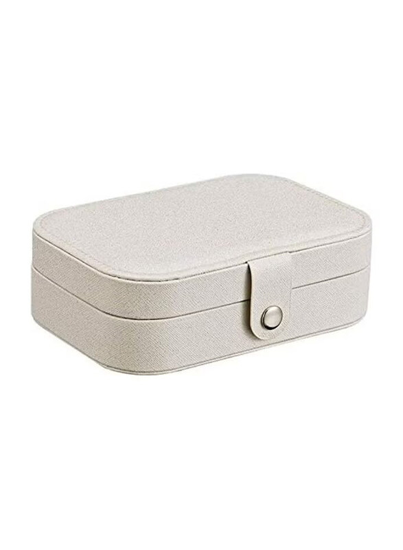 

Generic Fresh and Simple Leather Jewellery Organizer Box, White