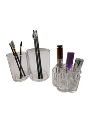 Makeup Cosmetic Organizer Lipstick Brush Storage Holder Case Stand, Clear