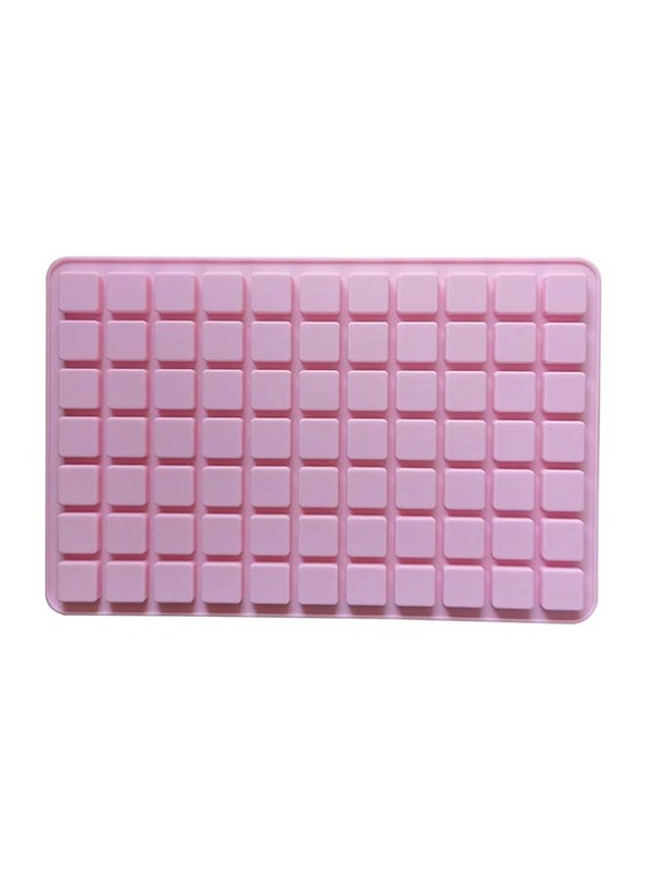 33cm 77-Cavity Silicone Chocolate Square Baking Mould, 33 x 22cm, Pink