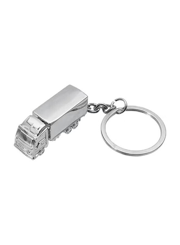 

Sharpdocar Truck Shape Metal Keychain, Silver