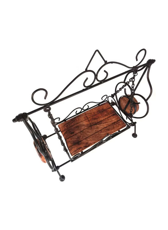 Swing Antique Showpiece, 37 x 36 x 18cm, Black/Brown