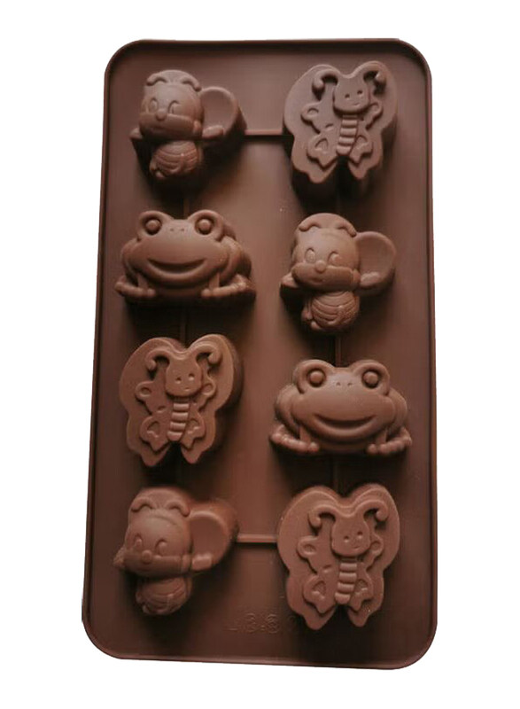 

Generic 8-Cavity Animal Shaped Silicone Mould, MSCE-5499, 10.5x22.5cm, Brown