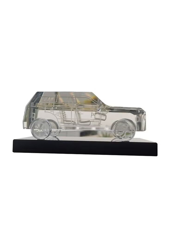 Captivating Craftsmanship Crystal Car Model Figurines, Clear/Black