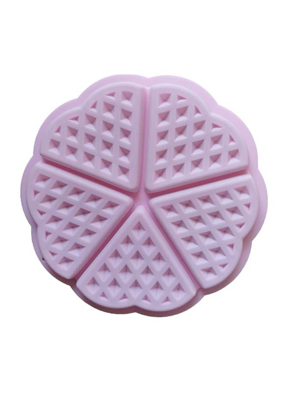 

Generic 17cm Silicone Chocolate Waffle Flower Shape Baking Mould, 17 x 17cm, Pink