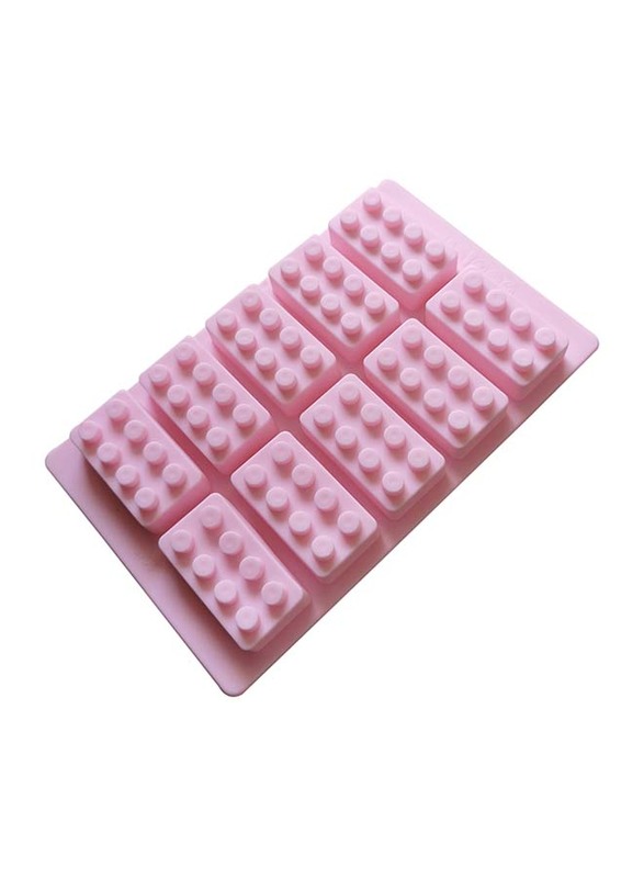 19cm Silicone Chocolate Non-Stick Rectangle Baking Mould, 19 x 12cm, Pink