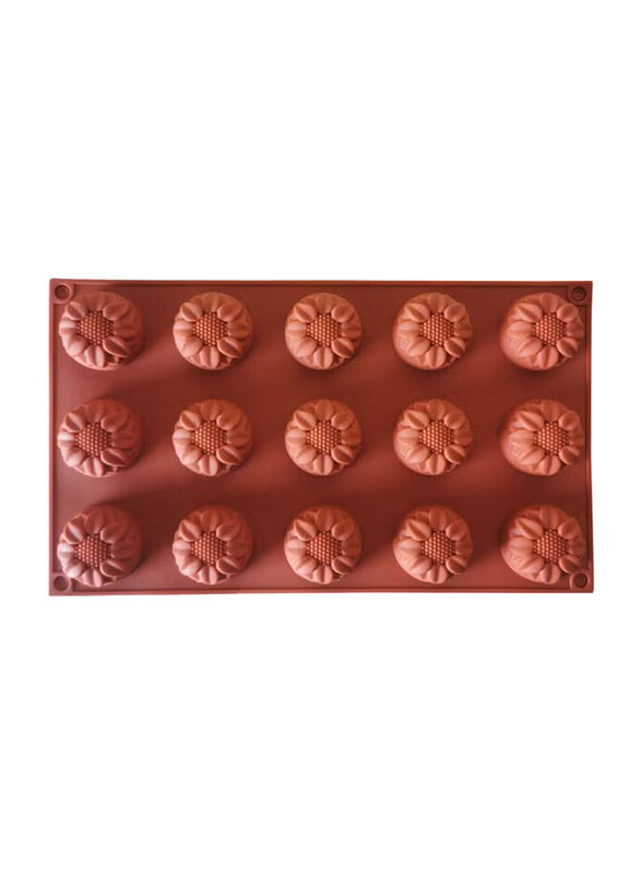 

Generic Flower Shape Silicone Mould, SMZE-5974, 29x17.5cm, Brown