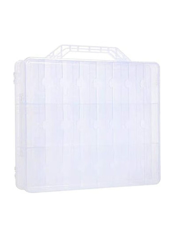 

Generic Portable Nail Polish Storage Box Organizer, Clear