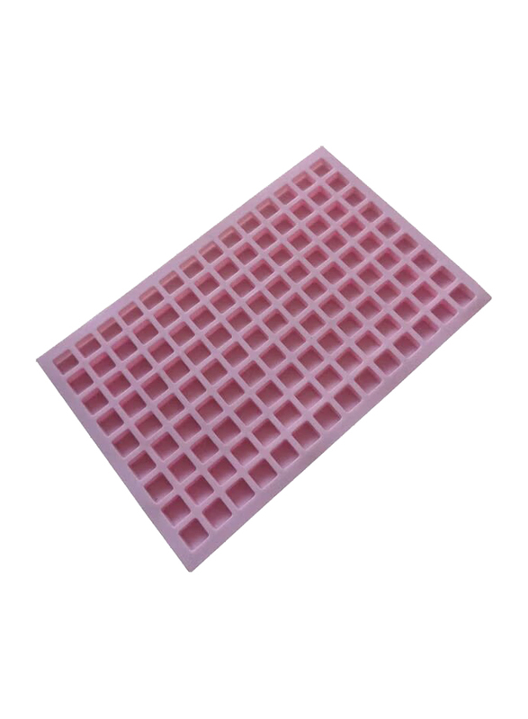 126-Cavity Flexible and Non-Stick Mini Ice Cube Mould, Pink