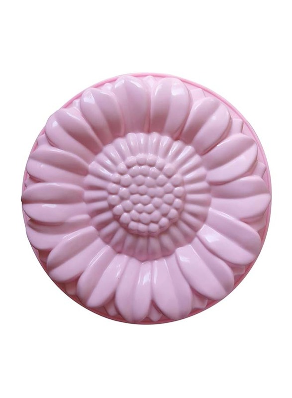 29cm Silicone Sunflower Shape Baking Mould, 29 x 29cm, Pink