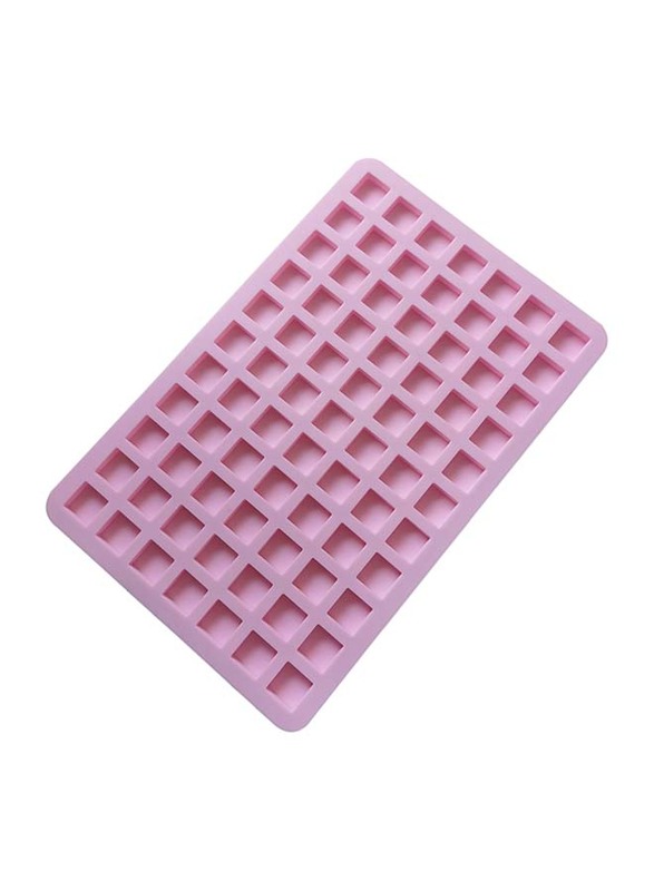 33cm 77-Cavity Silicone Chocolate Square Baking Mould, 33 x 22cm, Pink