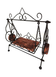 Swing Antique Showpiece, 37 x 36 x 18cm, Black/Brown