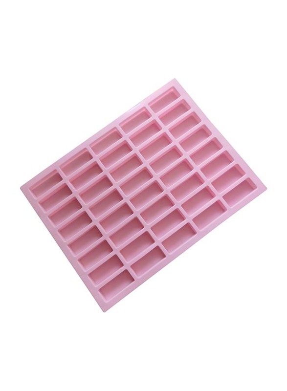 29cm 40-Cavity Caramel Rectangle Baking Mould, 29 x 22cm, Pink