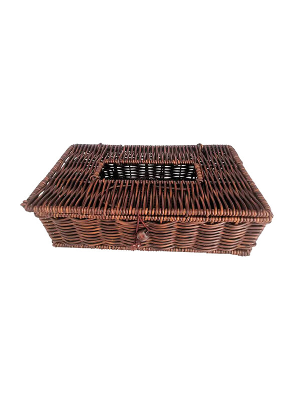 

Generic Rattan Tissue Box, 25 x 14cm, Brown