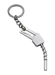 Creative Design Gas Pump Key Chain, Metal, 7 CM, Silver
