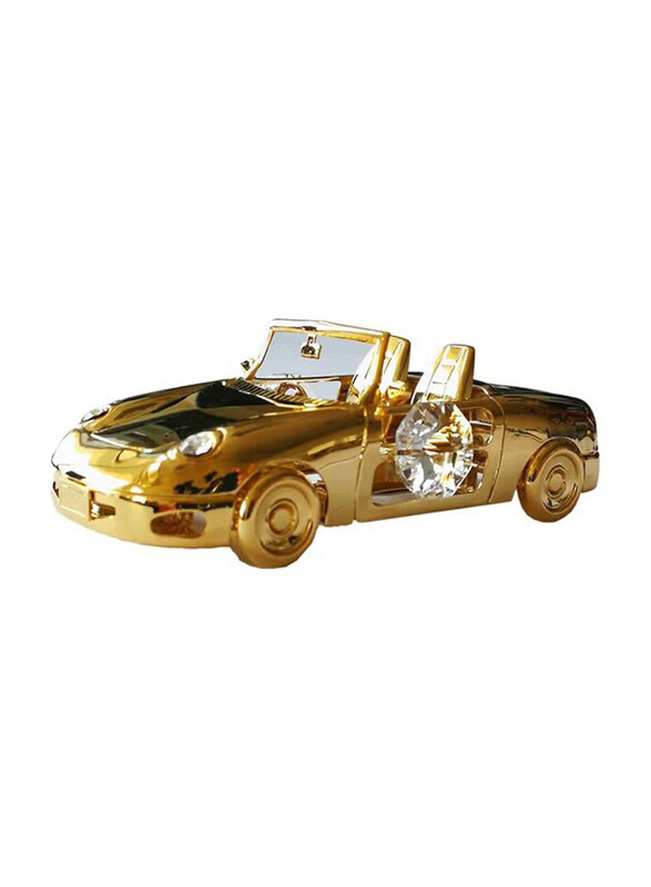 

Crystal Temptations Gold Plated Car Showpiece, 3.5-inch, Gold