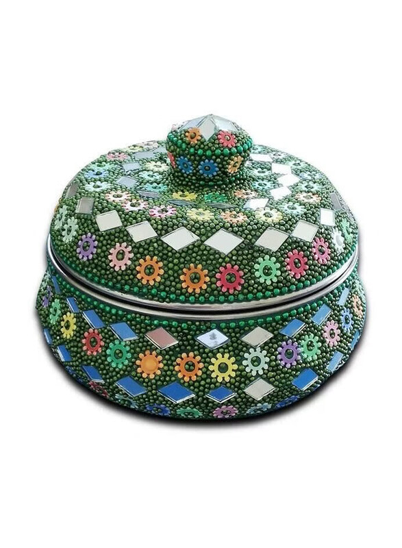 

Generic Beautiful Flower Engraved Handmade Jewellery Box, Multicolour