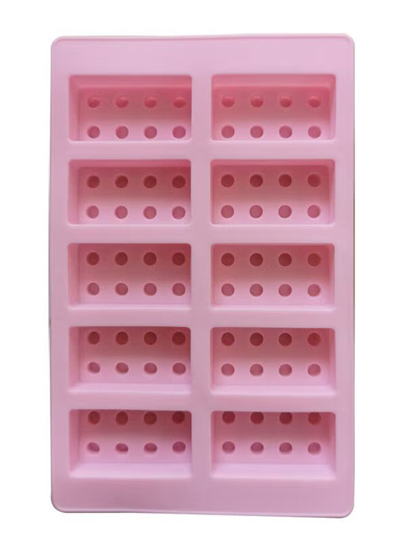 

Generic Block Non-Stick Ice Cube Tray, Pink