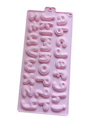 Alphabet letters 3D Silicone Fondant Cake Decoration Kitchen Baking Tool Mold DIY, Pink