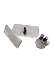 Acrylic Lipstick Holder StandCosmetic Makeup Organizer Case, 2-Pieces, Clear