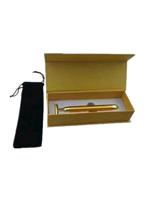

Generic 24K Gold Plated Pulse Facial Massager, Gold