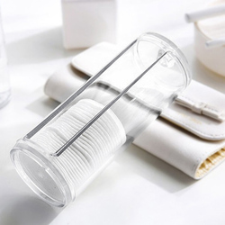 Cotton Pad Container Divided Storage Containers Cotton Pad Organizer, Clear