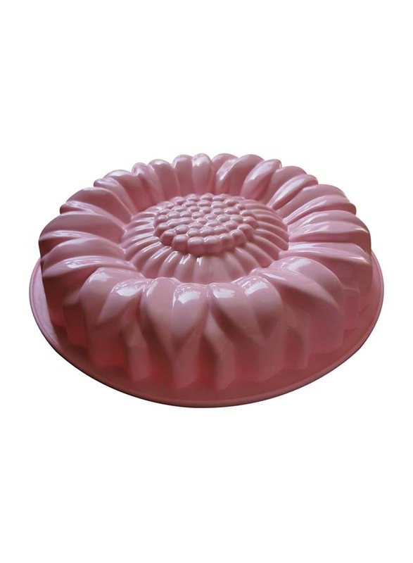 29cm Silicone Sunflower Shape Baking Mould, 29 x 29cm, Pink