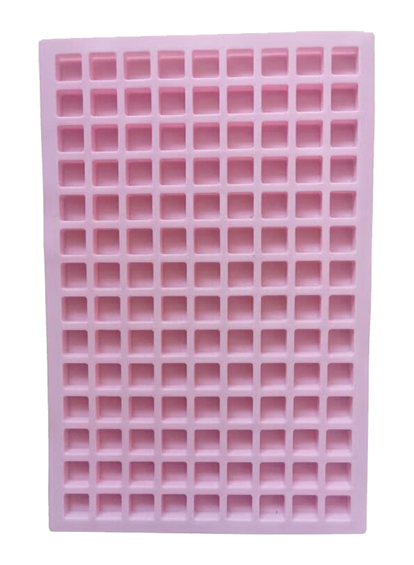 126-Cavity Flexible and Non-Stick Mini Ice Cube Mould, Pink