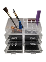 Acrylic Makeup Organizer Cosmetic Jewelry Display Lipistick Holder, Clear